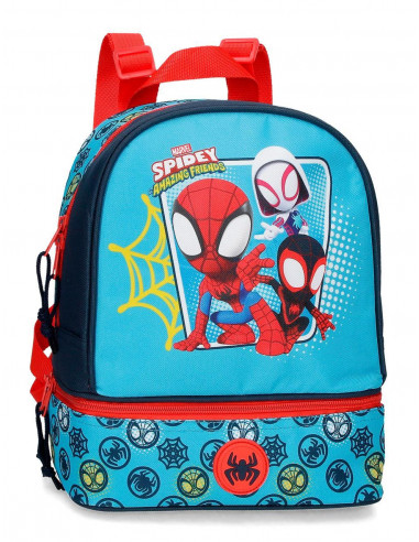 MOCHILA PORTAMERIENDAS 28CM. SPIDEY TEAM UP